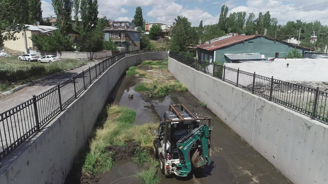 DSİ, Kars Çayı ve derelerde temizlik çalışmalarına başladı