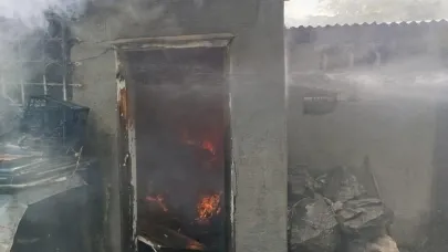 Odunlukta çıkan yangın söndürüldü