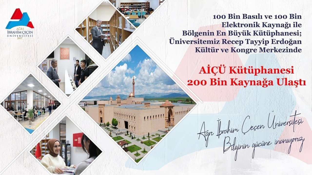 AİÇÜ kütüphanesinde zengin bilgi havuzu oluşturuldu