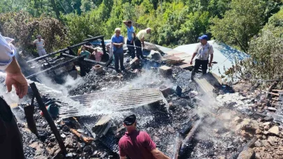 Üzümbağı Köyü’nde korkutan yangın