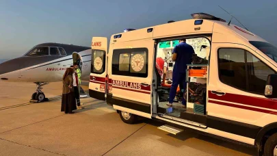 Solunum yetmezliği yaşayan bebek ambulans uçakla Ankara’ya sevk edildi
