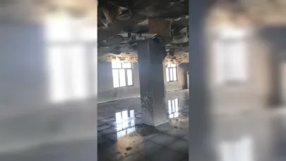 Taziye evinde yangın çıktı