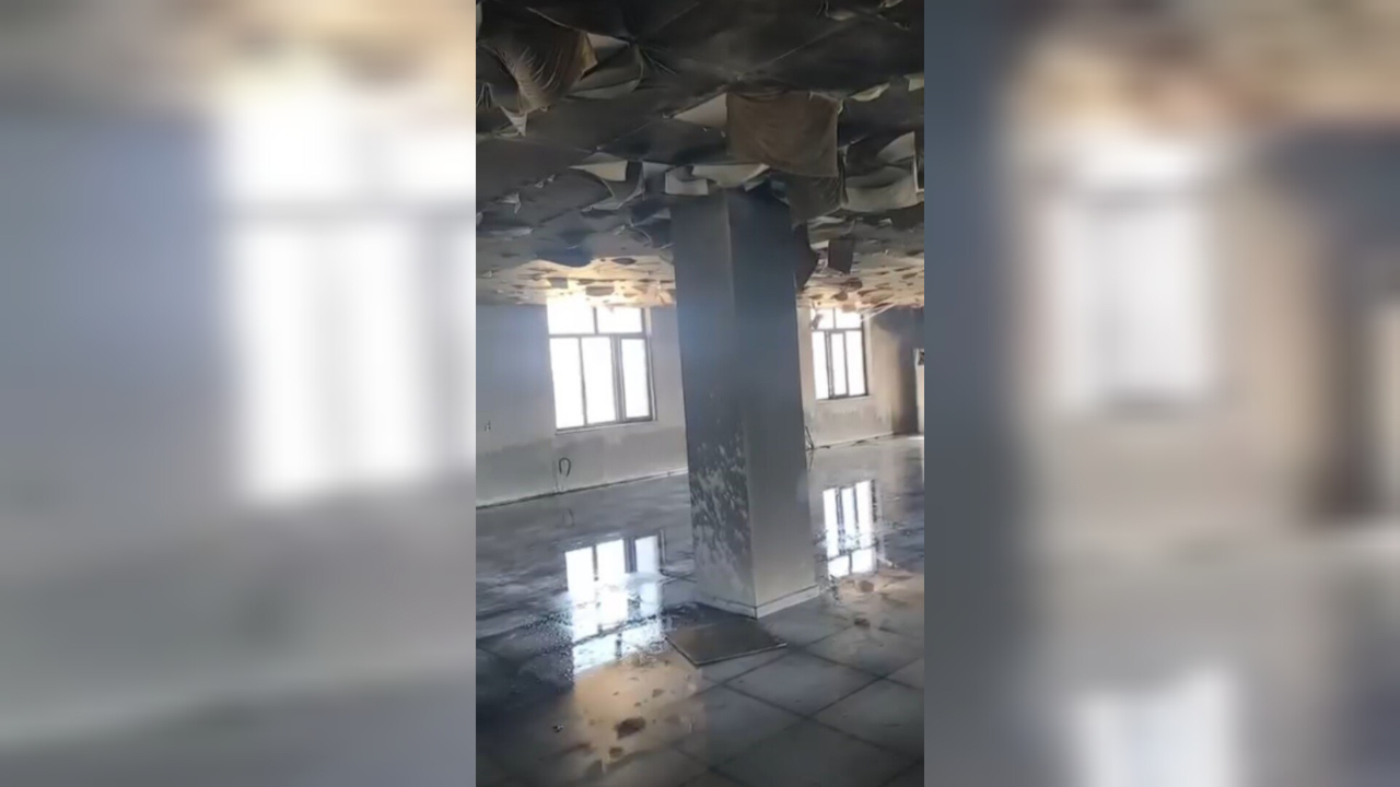 Taziye evinde yangın çıktı