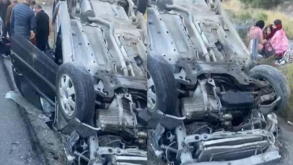Üniversite kaydı yaptırmak için yola çıkan aile kaza yaptı