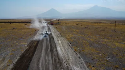 Dağ yollarında kış öncesi hummalı çalışma