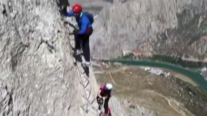 Türkiye’deki tek "Via Ferrata" parkuru sporcuların yeni rotası