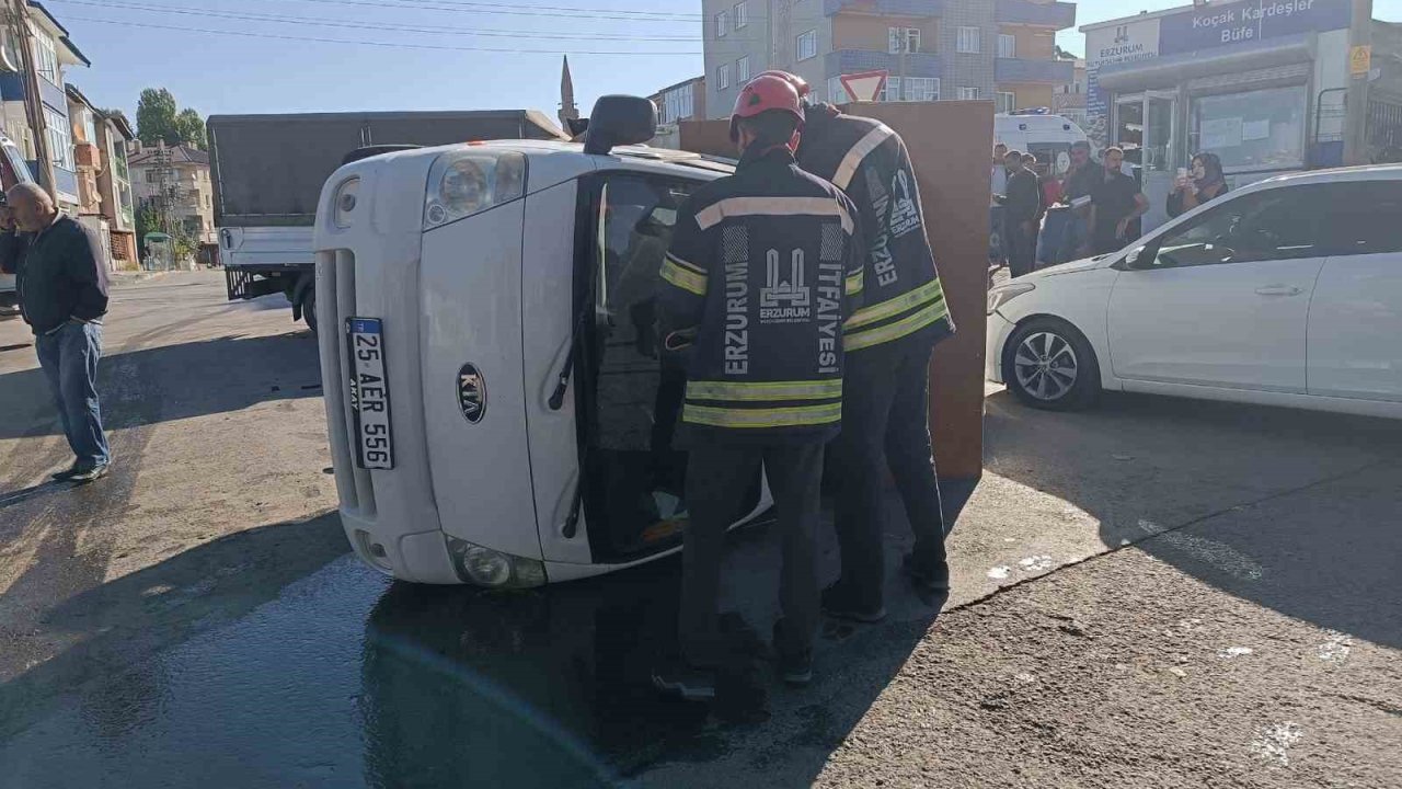 Erzurum’da zincirleme trafik kazası