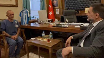 Fenomen çobandan Başkan Uçar’a çat kapı ziyaret