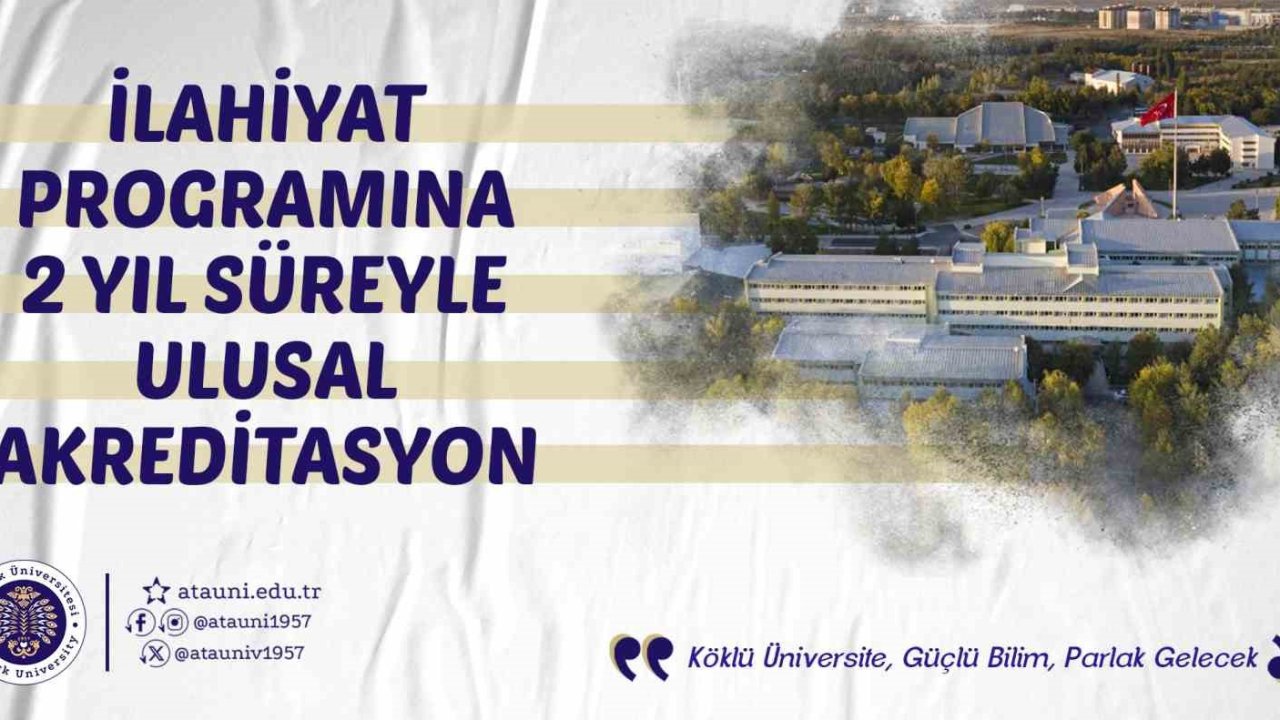 İlahiyat programına 2 yıl süreyle ulusal akreditasyon