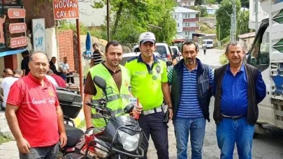 Trafik ekiplerinden motosiklet sürücülerine bilgilendirme