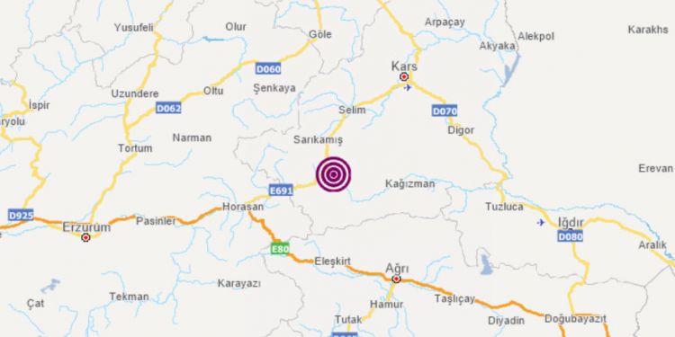 Sarıkamış'ta 3.2 şiddetinde deprem