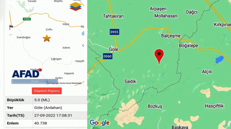 Göle depremi Kars’ta hissedildi