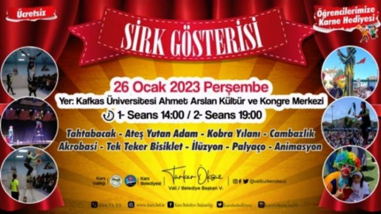Öğrenciler ücretsiz sirk gösterisine davet edildi