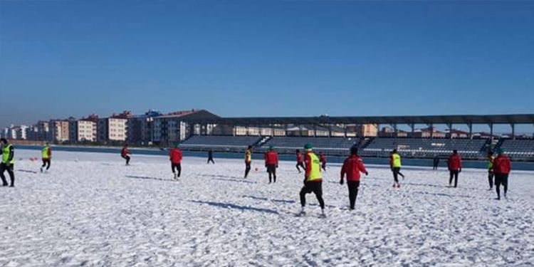 Kars 36 Spor Hoçvan Spor karşılaşması hazırlıklarını sürdürüyor
