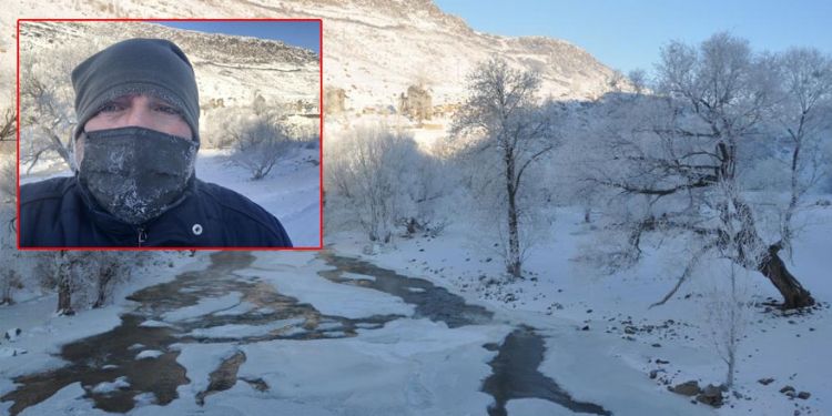 Kars'ta vatandaşların kirpikleri dondu
