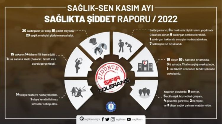 Sağlık-Sen Kars Şube Başkanı Koskalan,  Sağlıkta Şiddet Raporunu paylaştı