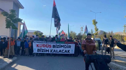 Ağrı’da Gazze ve Aksa Tufanı’na destek yürüyüşü düzenlendi