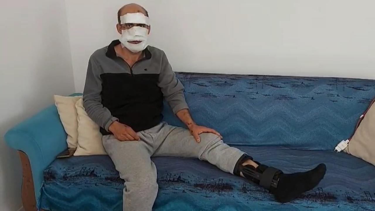 Akaryakıt istasyonunda eniştesine çarpıp kaçan şahıs kameraya yansıdı