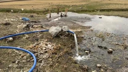 Sondaj çalışmasıyla su çıkan köyde yüzler güldü