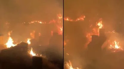 Anız yangını korkuttu