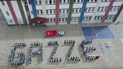 Öğrencilerinden Gazze’ye duygusal destek