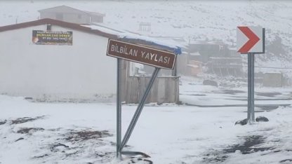 Bülbülan Yaylası beyaza büründü
