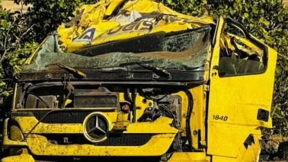 Freni boşalan tır kaza yaptı: 1 yaralı