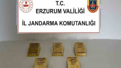 5 kilo külçe altın ele geçirildi