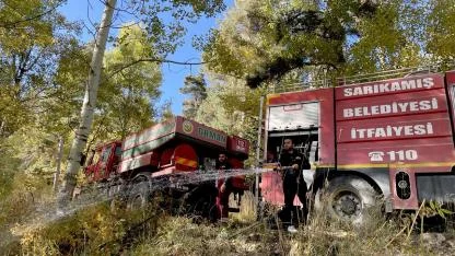 Ormanlık alanda çıkan yangın söndürüldü