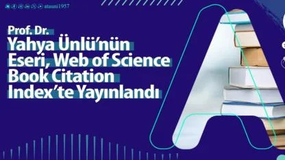 Prof. Dr. Yahya Ünlü’nün eseri, akademik başarıya imza attı