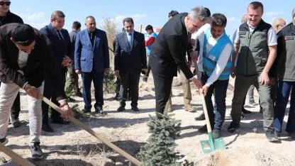 Yükümlüler kendi adlarına fidan dikti