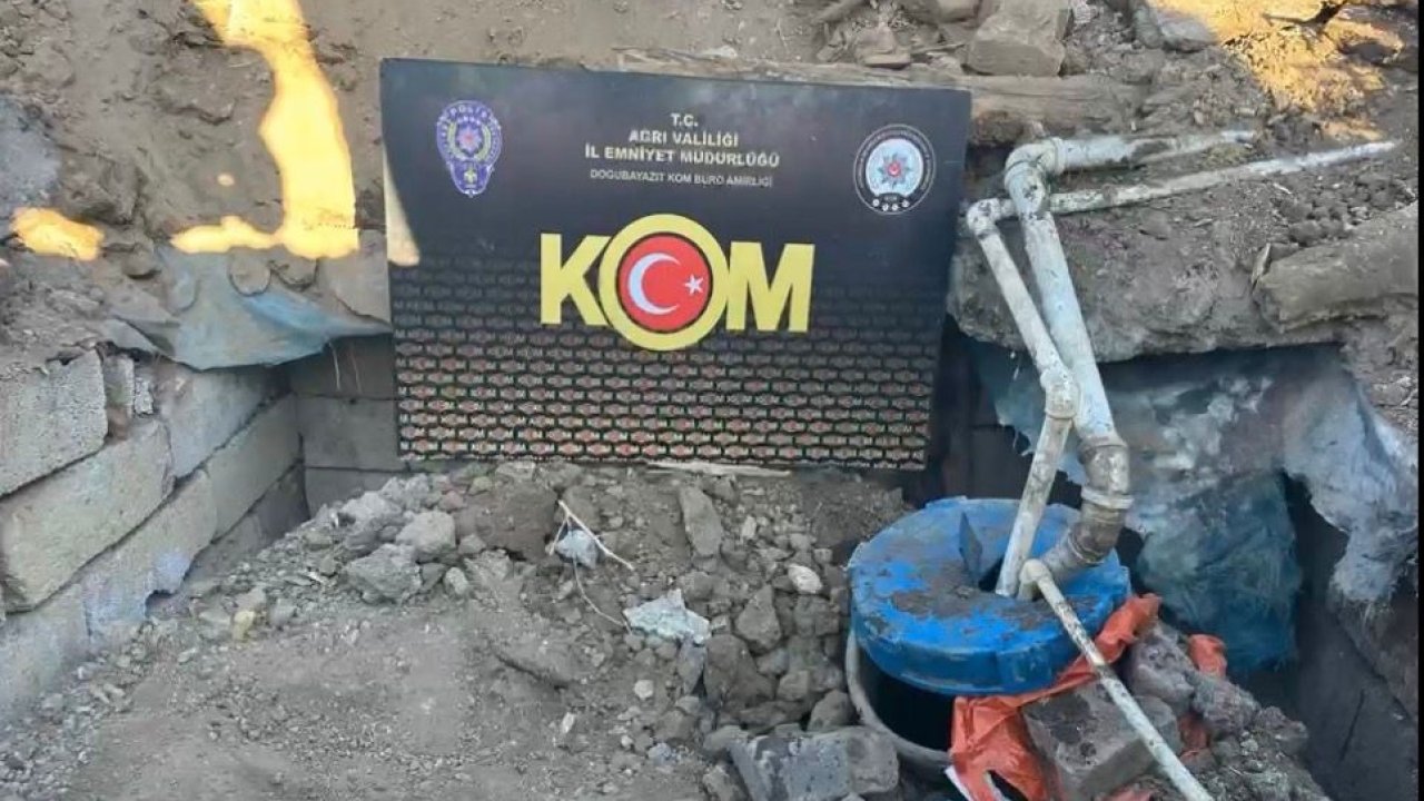 Ağrı’da yer altına gizlenen tanktan 3 bin 562 litre kaçak motorin çıktı