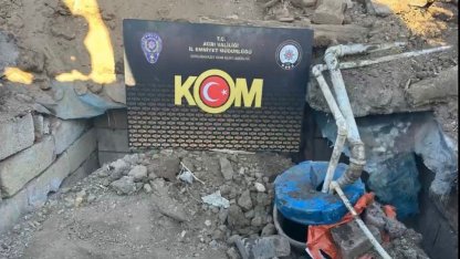 Ağrı’da yer altına gizlenen tanktan 3 bin 562 litre kaçak motorin çıktı