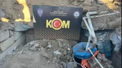 Ağrı’da yer altına gizlenen tanktan 3 bin 562 litre kaçak motorin çıktı