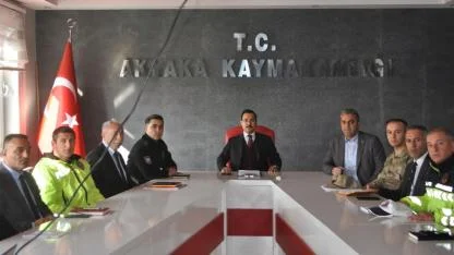 Akyaka’da kış tedbirleri toplantısı yapıldı