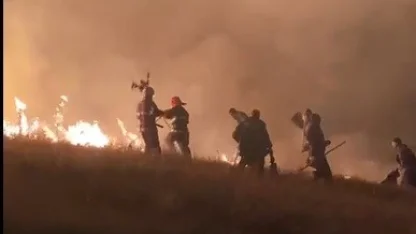 Ermenistan sınırında korkutan örtü yangını