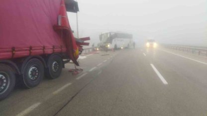 Erzurum’da yoğun sis kazaya sebep oldu