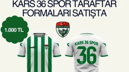 Kars 36 Spor’un taraftar forması satışta