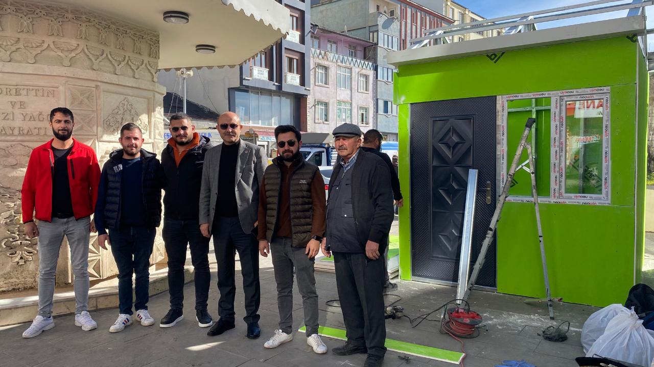 Kars&#039;ta Digor kavşağında taksi durağı yapıldı