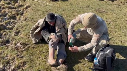 Sağ bulunan çoban hastaneye sevk edildi