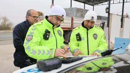 Kış lastiği takmayan sürücülere ceza kesildi