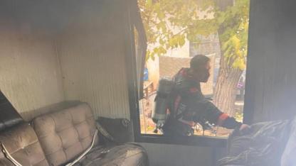 Konteynerde çıkan yangın söndürüldü