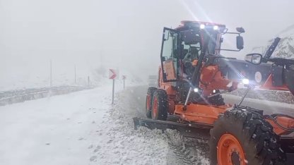 Kop Dağı’nda yoğun kar yağışı