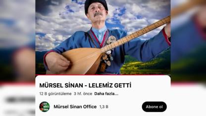 Mürsel Sinan’dan “Lelemiz Gitti” türküsü YouTube’da yayımlandı