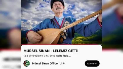 Mürsel Sinan’dan “Lelemiz Gitti” türküsü YouTube’da yayımlandı
