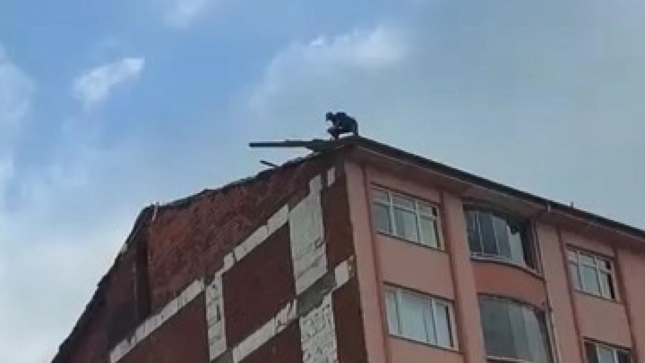 Önlem almadan çalışan işçi korkuttu