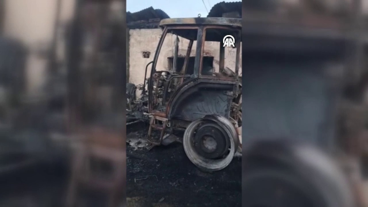 Ardahan'da 1 traktör ile 2 bin ot balyası küle döndü