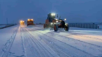Aşkale’de karla mücadele çalışması başladı