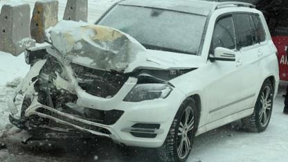 Belediye Başkanının makam aracı kaza yaptı