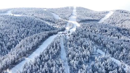 Beyaza bürünen Sarıkamış havadan görüntülendi
